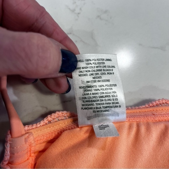 Wild Fable Peach & Gray Crochet Halter Style Bikini Top small - Picture 6 of 7